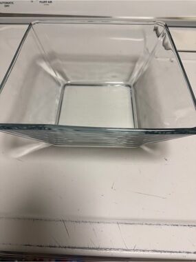 Clear Square Glass Serving Bowl